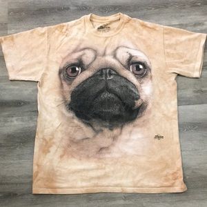 Tie Dye Pug T Shirt Size Large